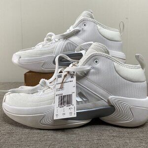 adidas Exhibit Select Mid Sneakers Women's 8.5 White Silver Metallic IE9332 NWT
